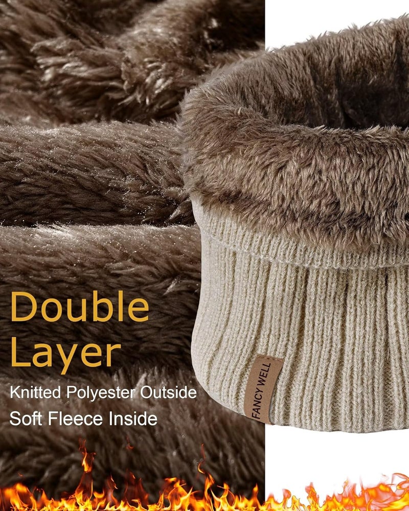FANCY WELL Winter Neck Gaiter for Men – 3 Pack Ski Neck Warmer, Fleece Face Mask Cover, Cold Weather Neck, Neck Warmers - Image 3